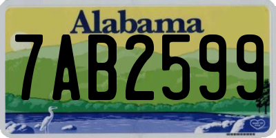 AL license plate 7AB2599