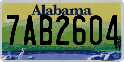 AL license plate 7AB2604