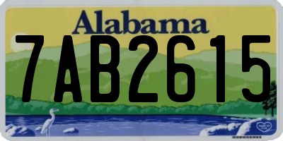 AL license plate 7AB2615