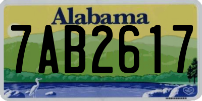 AL license plate 7AB2617