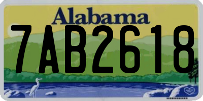AL license plate 7AB2618