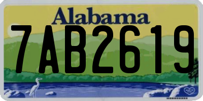 AL license plate 7AB2619