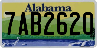 AL license plate 7AB2620