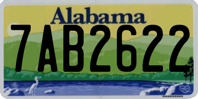 AL license plate 7AB2622