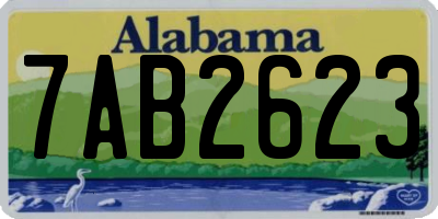 AL license plate 7AB2623