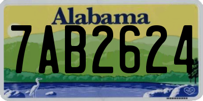 AL license plate 7AB2624