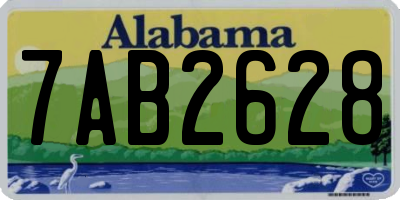 AL license plate 7AB2628