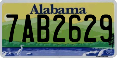 AL license plate 7AB2629