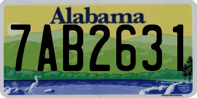 AL license plate 7AB2631