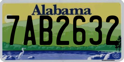 AL license plate 7AB2632