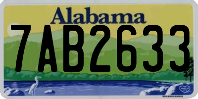 AL license plate 7AB2633
