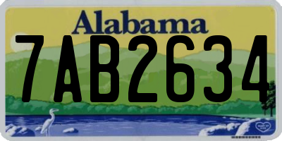 AL license plate 7AB2634