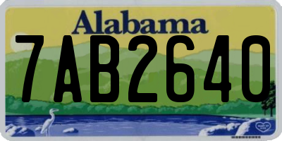 AL license plate 7AB2640