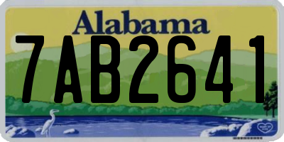 AL license plate 7AB2641