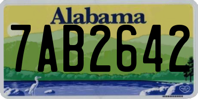 AL license plate 7AB2642