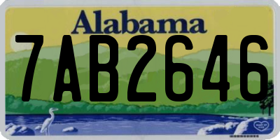 AL license plate 7AB2646