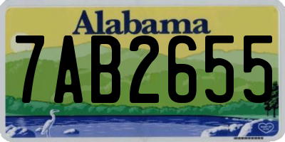 AL license plate 7AB2655