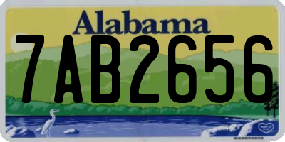 AL license plate 7AB2656