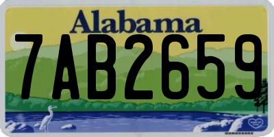 AL license plate 7AB2659