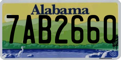 AL license plate 7AB2660
