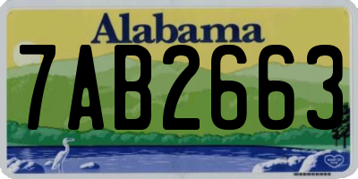 AL license plate 7AB2663