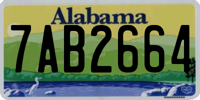AL license plate 7AB2664
