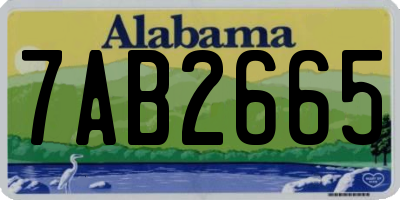 AL license plate 7AB2665
