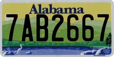AL license plate 7AB2667