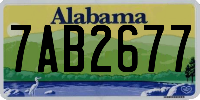 AL license plate 7AB2677