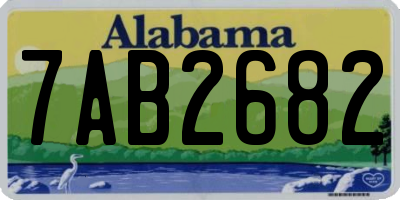 AL license plate 7AB2682
