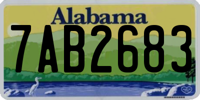 AL license plate 7AB2683