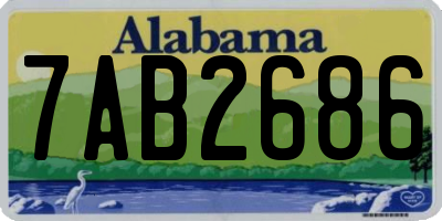 AL license plate 7AB2686