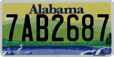 AL license plate 7AB2687