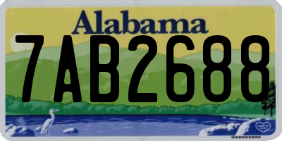 AL license plate 7AB2688