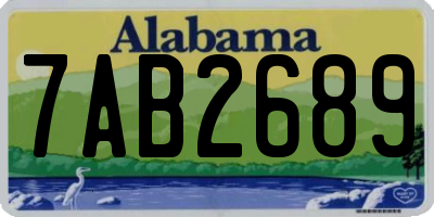 AL license plate 7AB2689