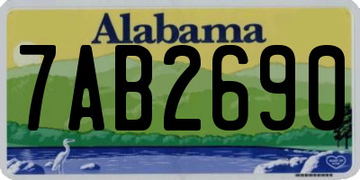 AL license plate 7AB2690