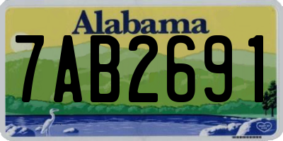 AL license plate 7AB2691