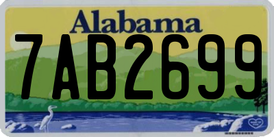 AL license plate 7AB2699