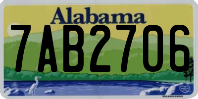 AL license plate 7AB2706