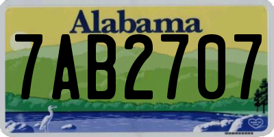 AL license plate 7AB2707