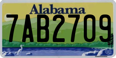 AL license plate 7AB2709