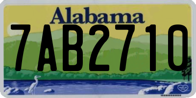 AL license plate 7AB2710