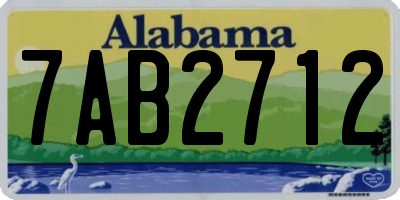 AL license plate 7AB2712