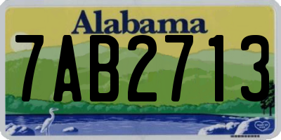 AL license plate 7AB2713