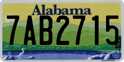 AL license plate 7AB2715