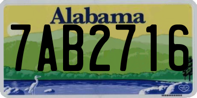 AL license plate 7AB2716