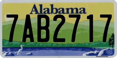 AL license plate 7AB2717