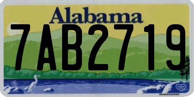 AL license plate 7AB2719