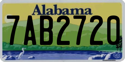 AL license plate 7AB2720