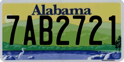AL license plate 7AB2721